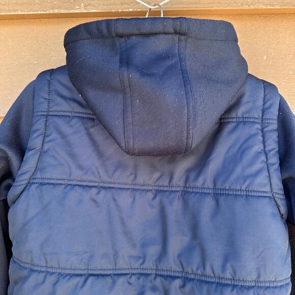 Pacific Trail Boys Hooded Puffer Jacket Black & Green Size S 8 Insulated Warm Co - Picture 8 of 10